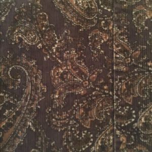Brown floral cotton pants